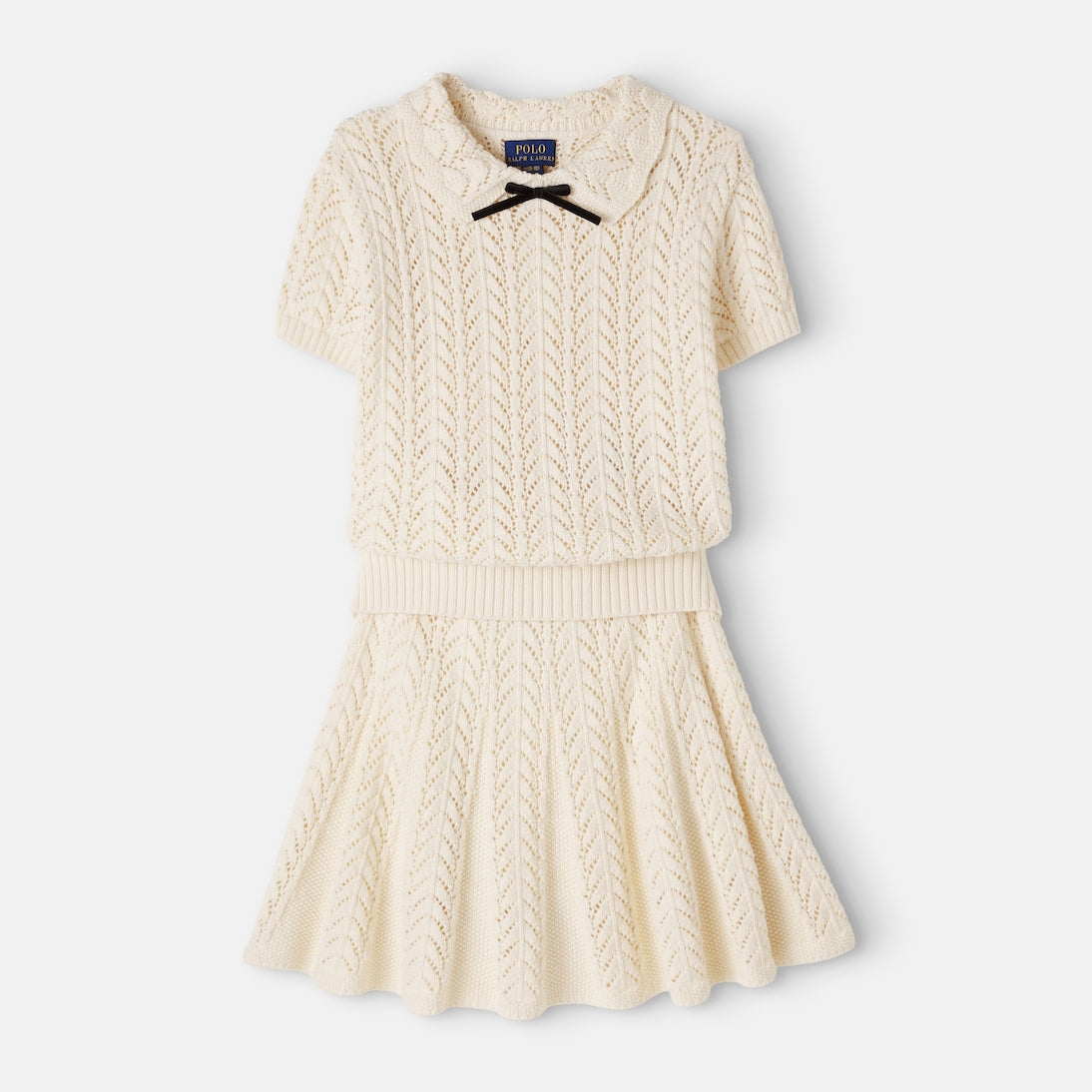 Polo Ralph Lauren Kids - Pointelle cotton sweater and skirt set