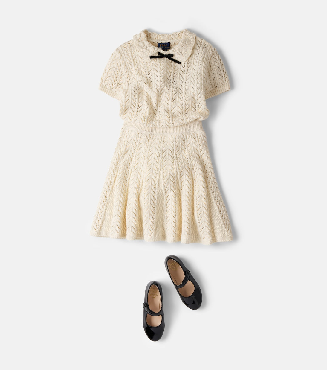 Polo Ralph Lauren Kids - Pointelle cotton sweater and skirt set