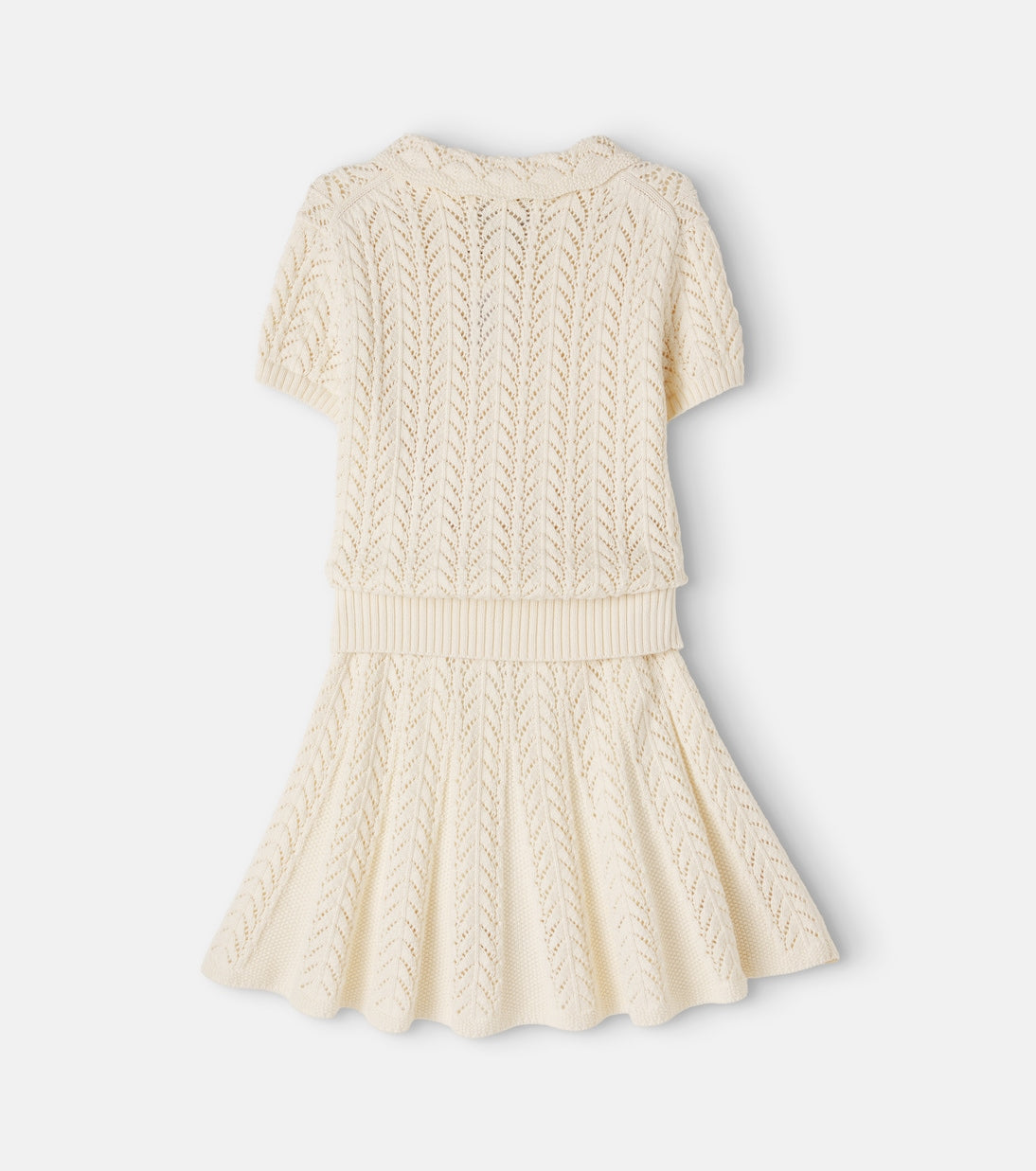 Polo Ralph Lauren Kids - Pointelle cotton sweater and skirt set