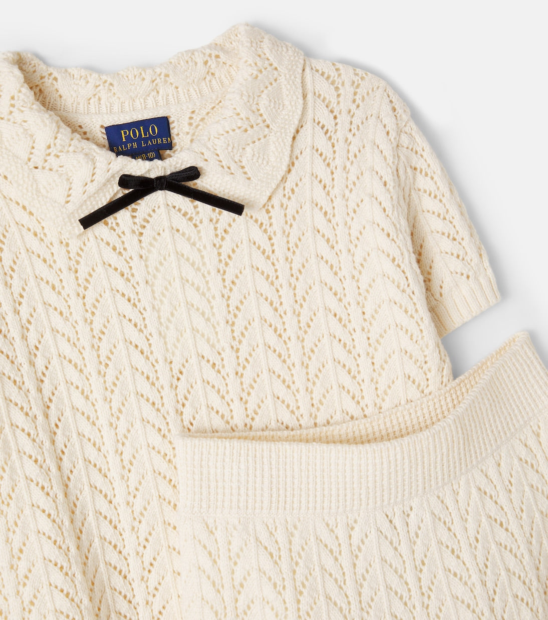 Polo Ralph Lauren Kids - Pointelle cotton sweater and skirt set