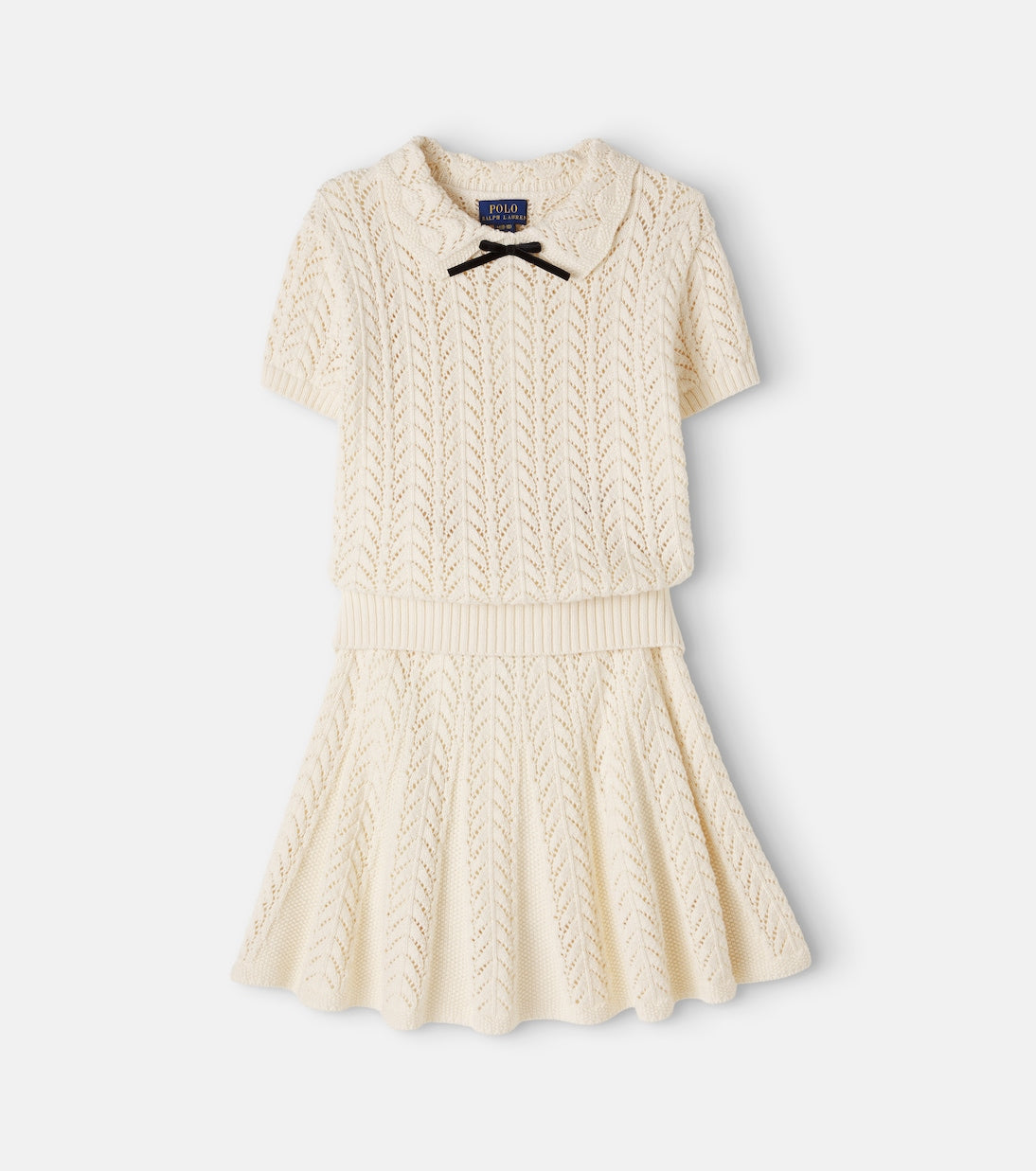 Polo Ralph Lauren Kids - Pointelle cotton sweater and skirt set
