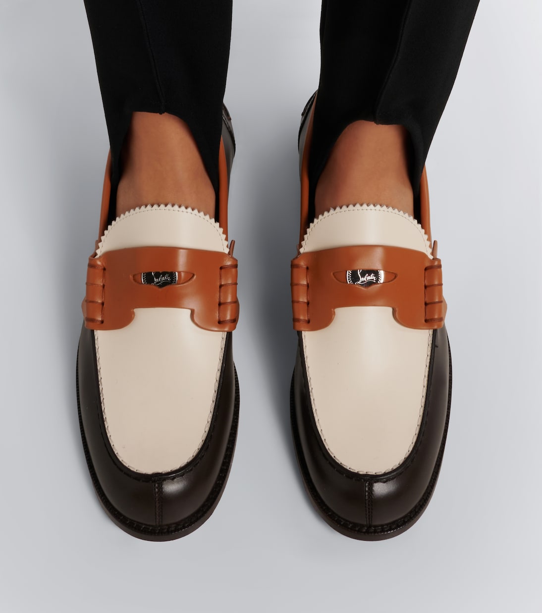 Christian Louboutin - Plato leather penny loafers