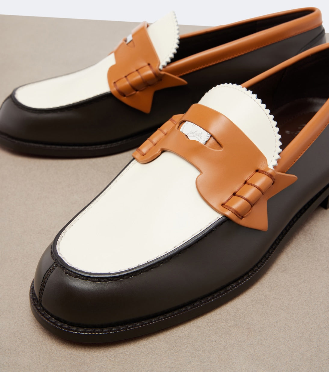 Christian Louboutin - Plato leather penny loafers