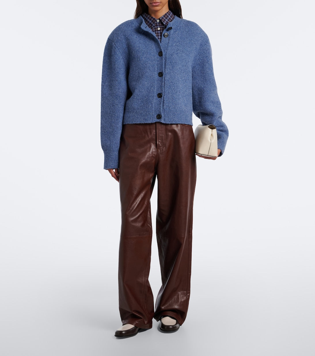 Róhe - Leather wide-leg pants