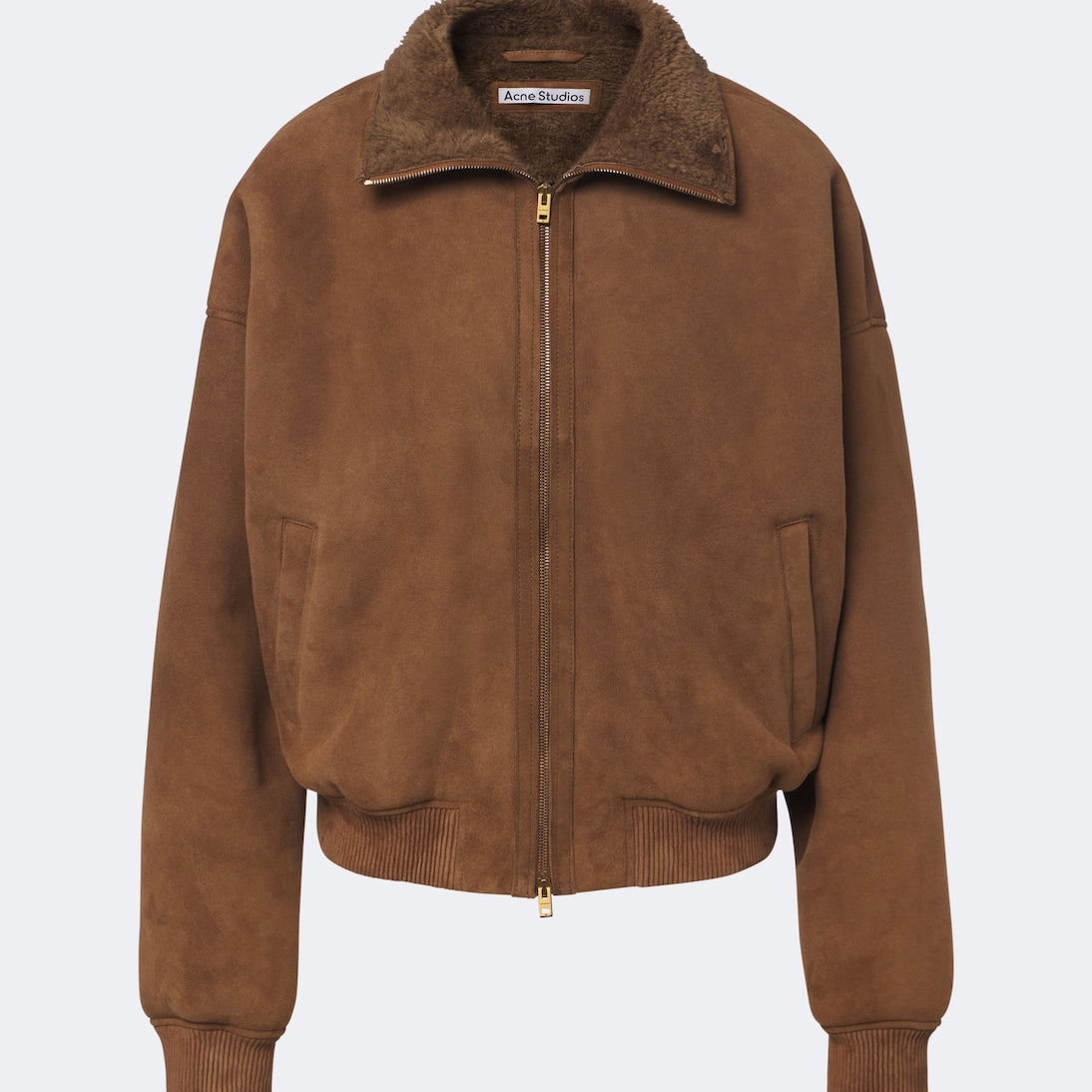 Acne Studios - Shearling-lined suede bomber jacket