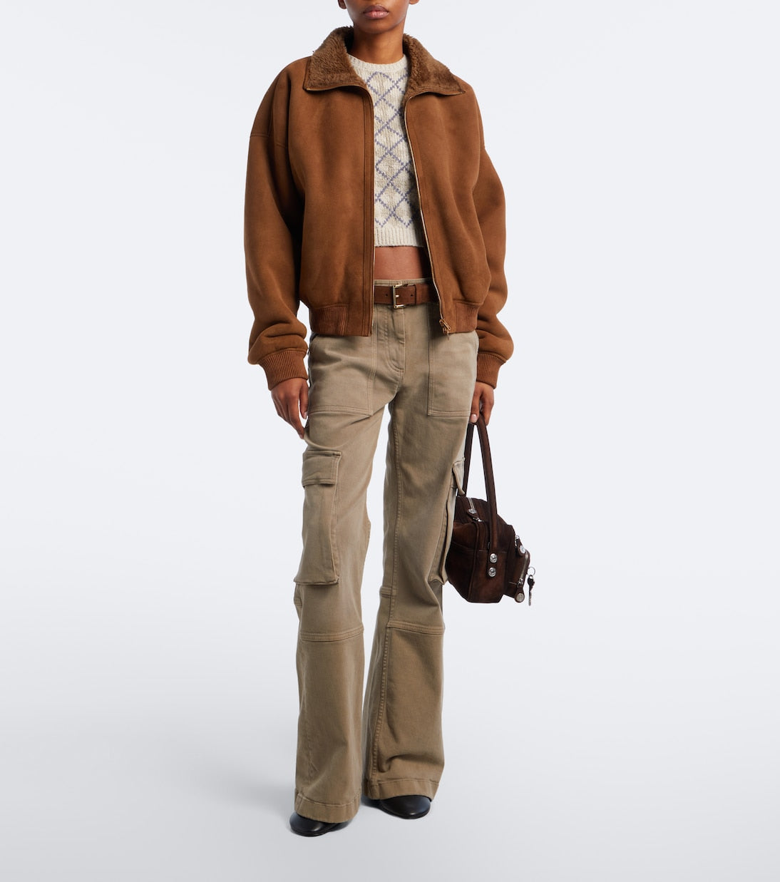 Acne Studios - Shearling-lined suede bomber jacket