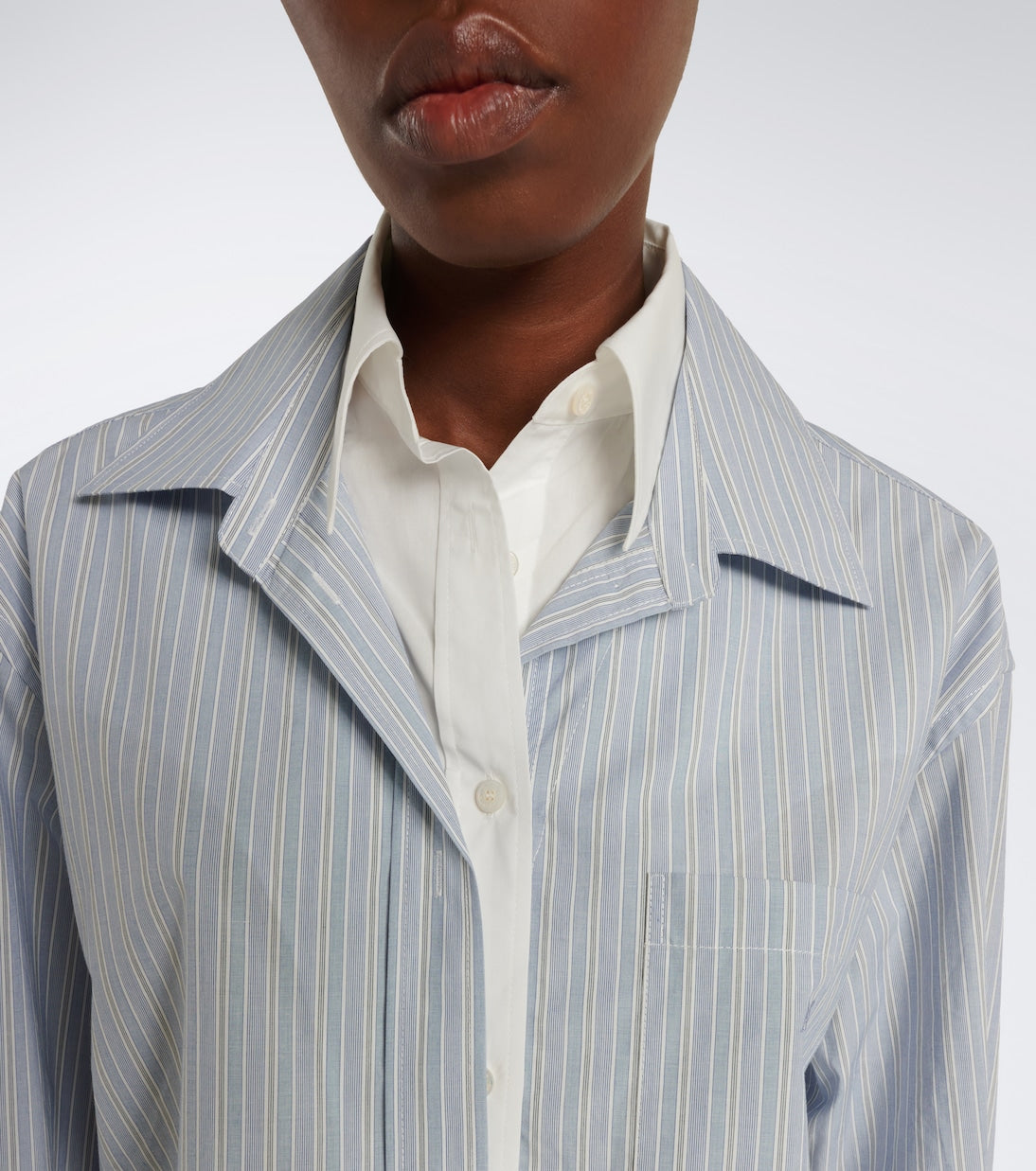 Acne Studios - Striped cropped cotton poplin shirt