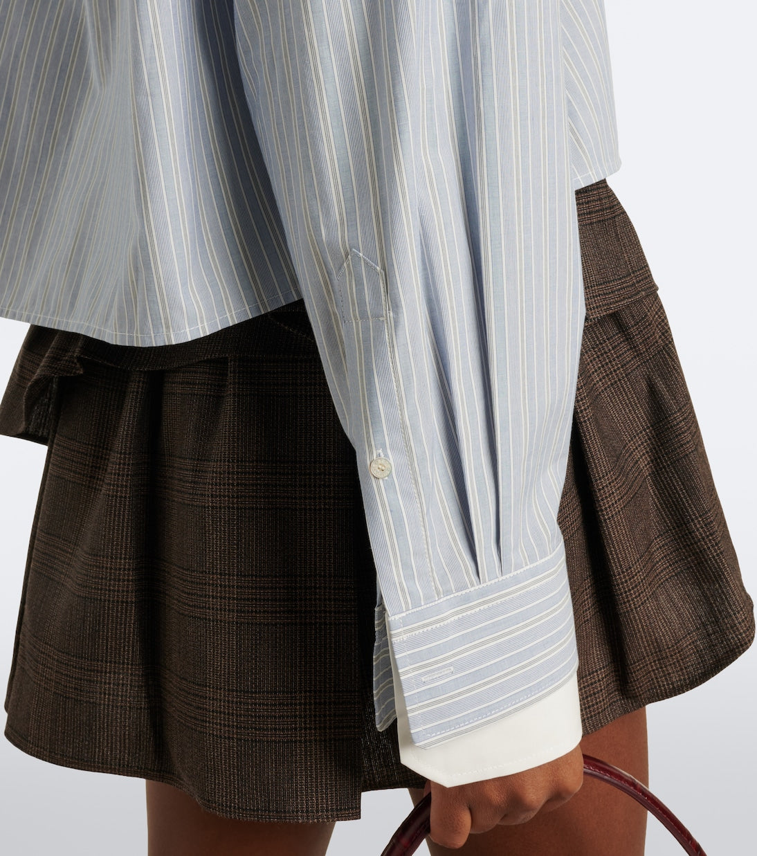 Acne Studios - Striped cropped cotton poplin shirt