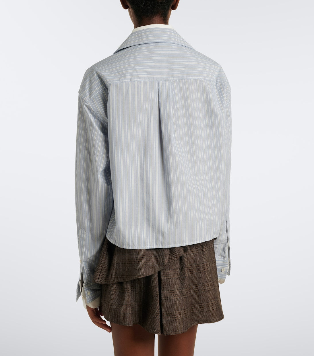 Acne Studios - Striped cropped cotton poplin shirt