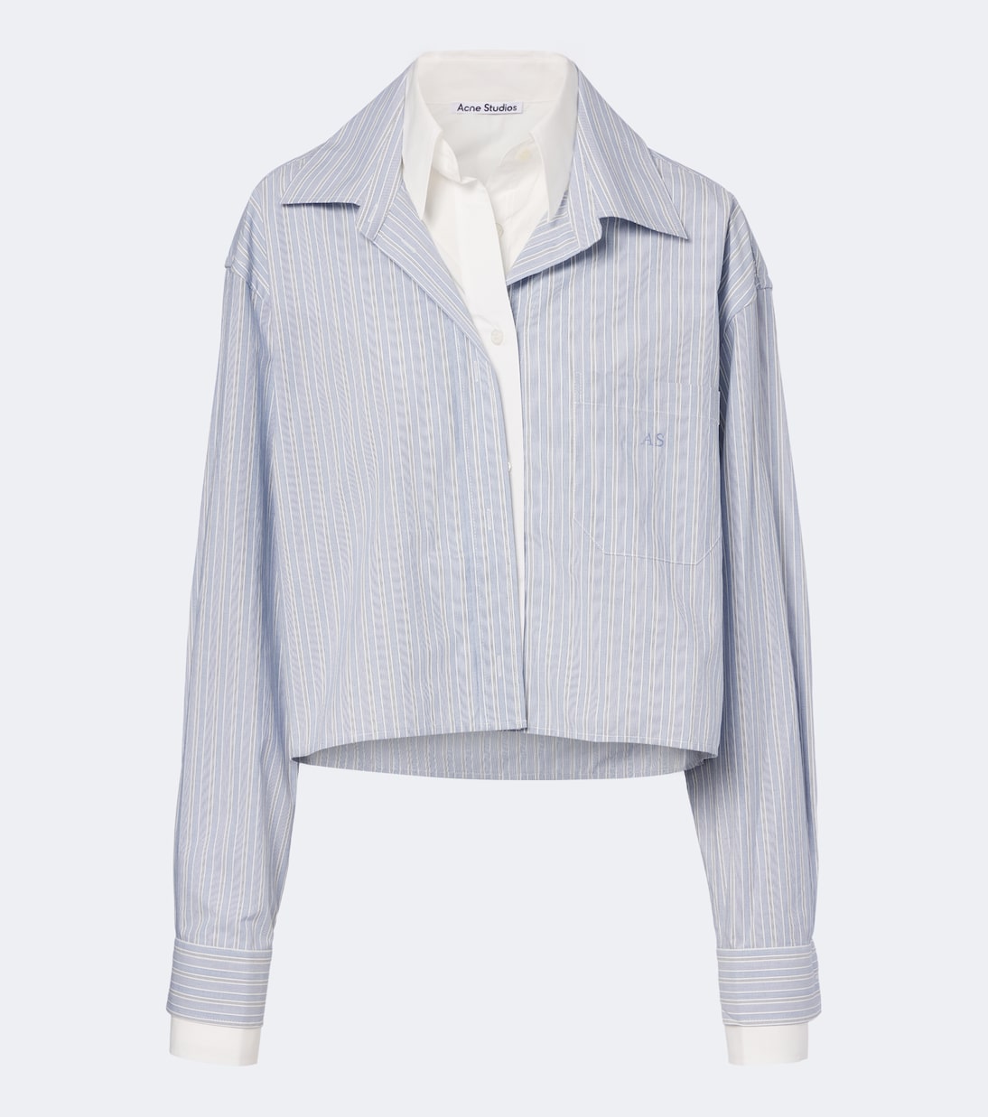 Acne Studios - Striped cropped cotton poplin shirt