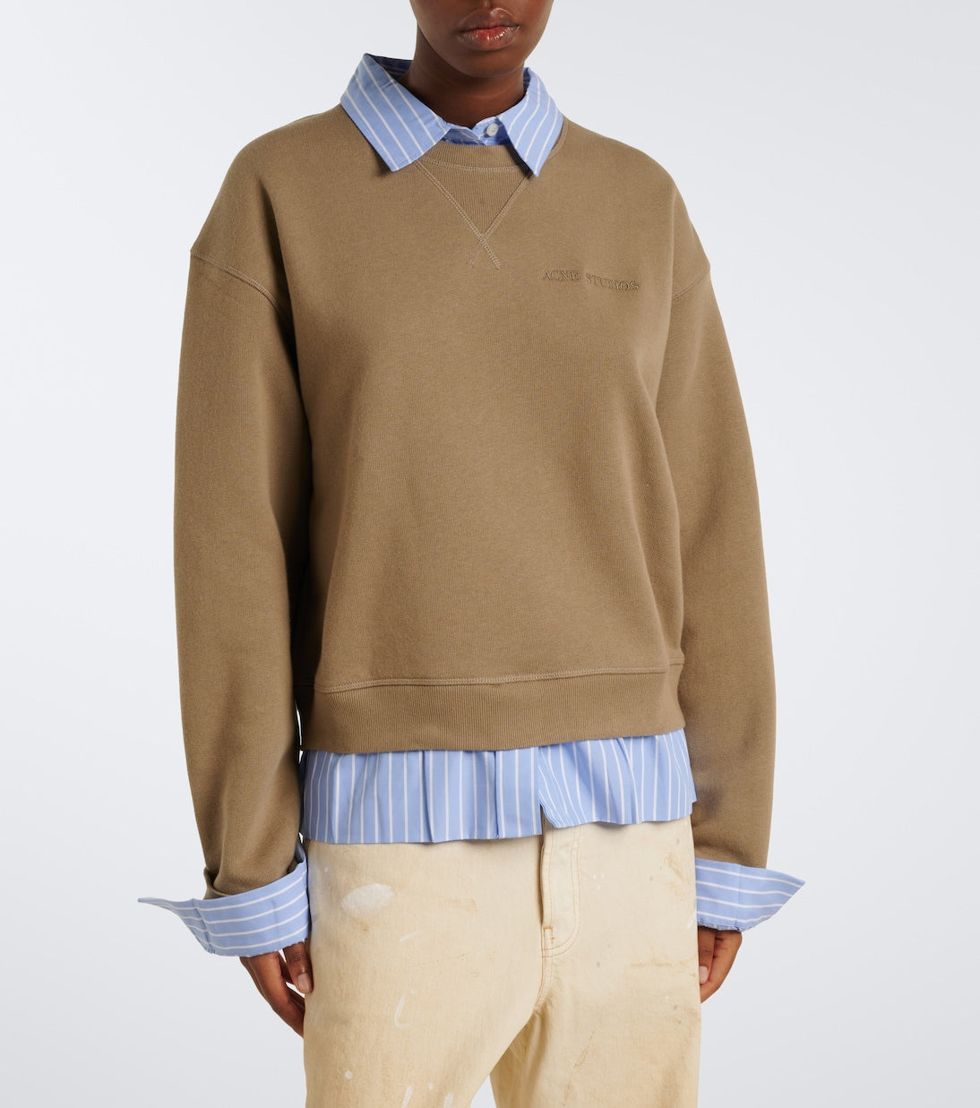 Acne Studios - Layered cotton jersey sweatshirt
