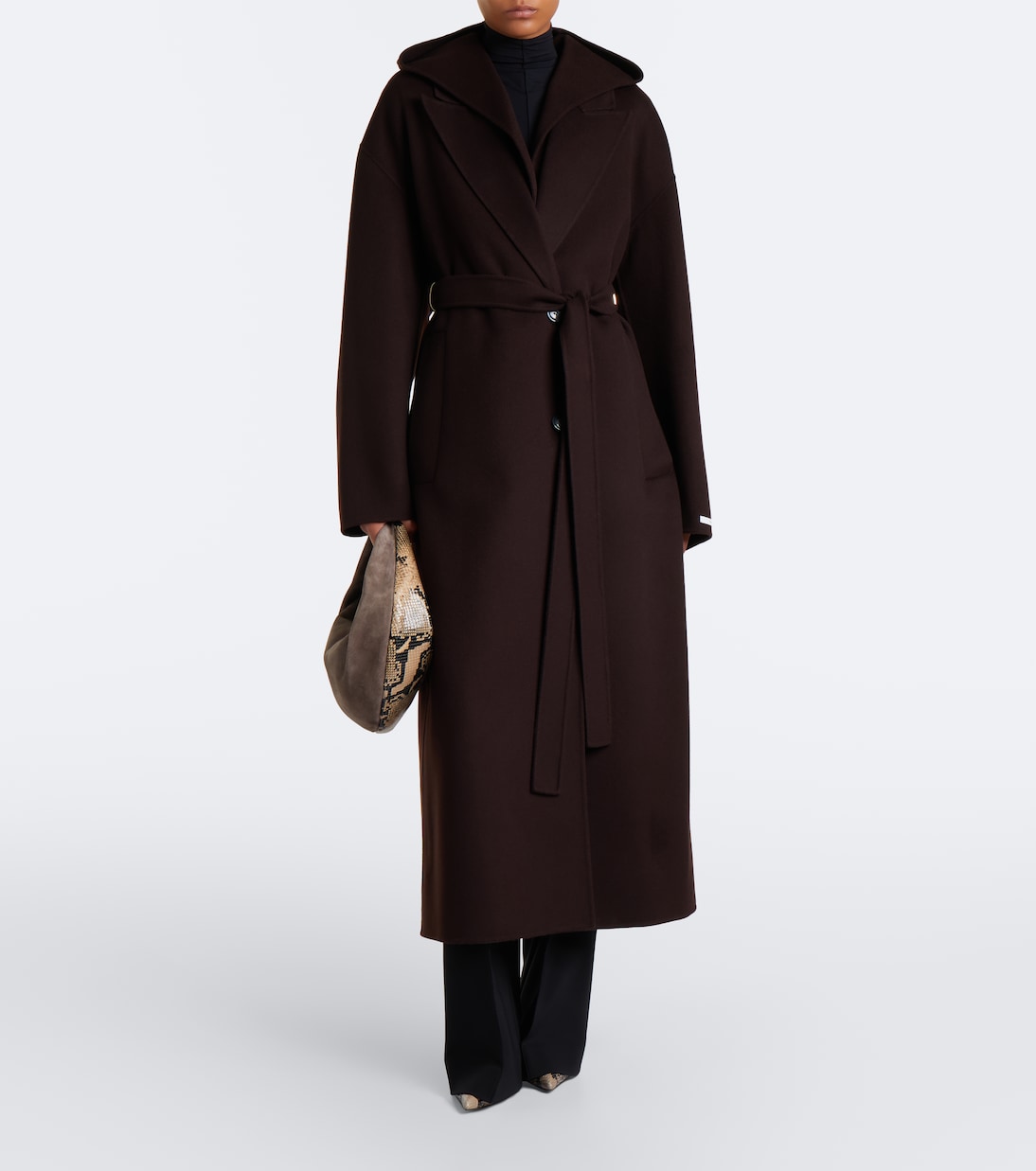 Sportmax - Belted virgin wool coat