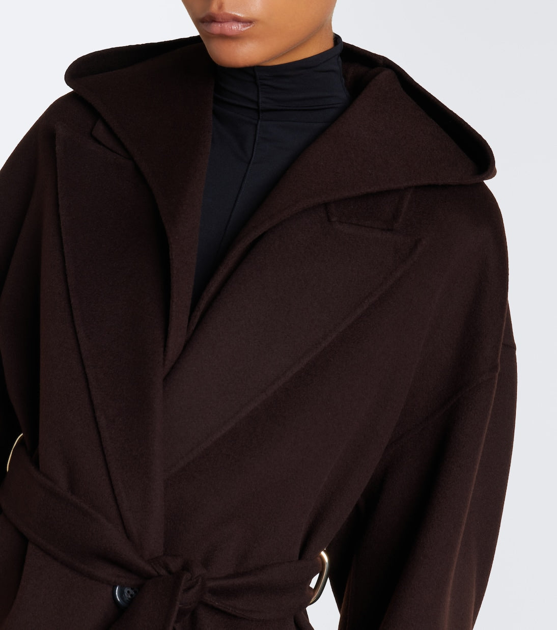 Sportmax - Belted virgin wool coat