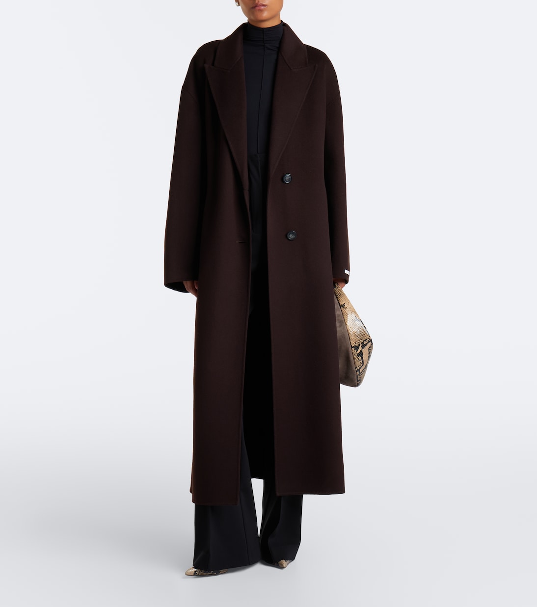Sportmax - Belted virgin wool coat