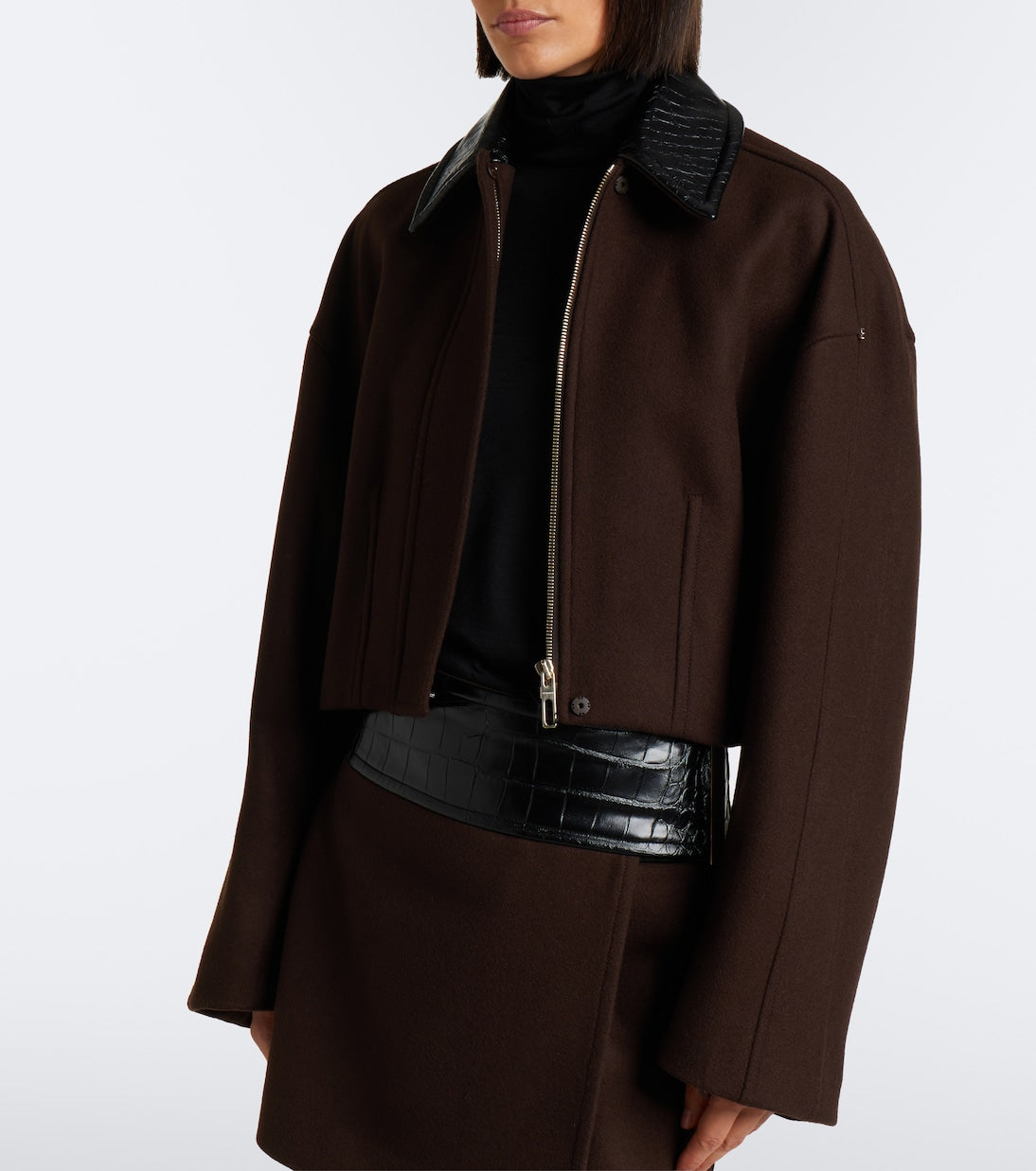 Sportmax - Cropped virgin wool jacket