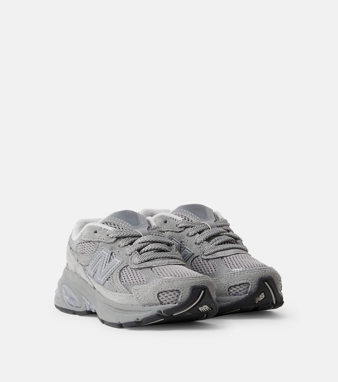 New Balance Kids - 2010 Kids suede-trimmed sneakers