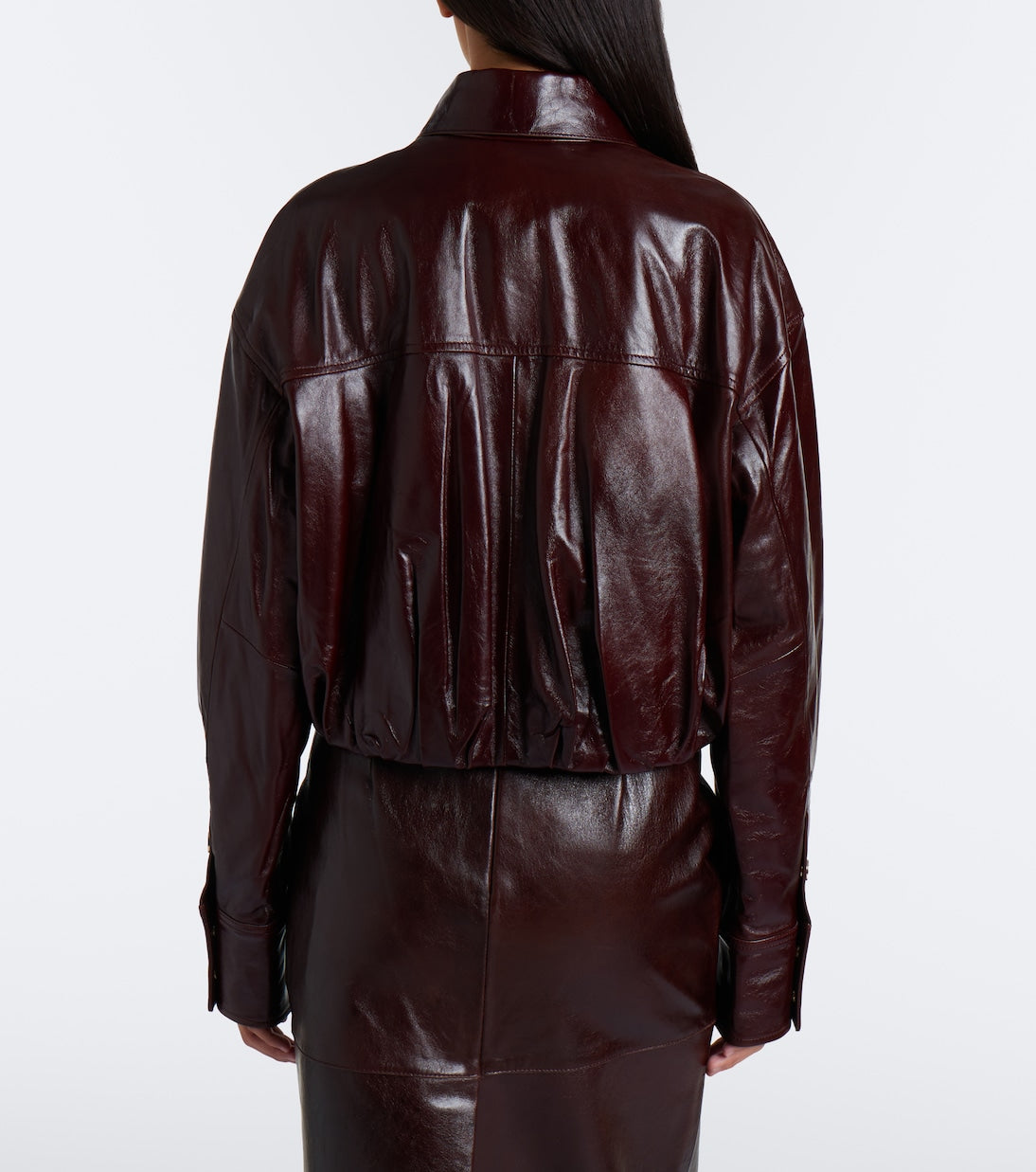 Sportmax - Cropped leather jacket