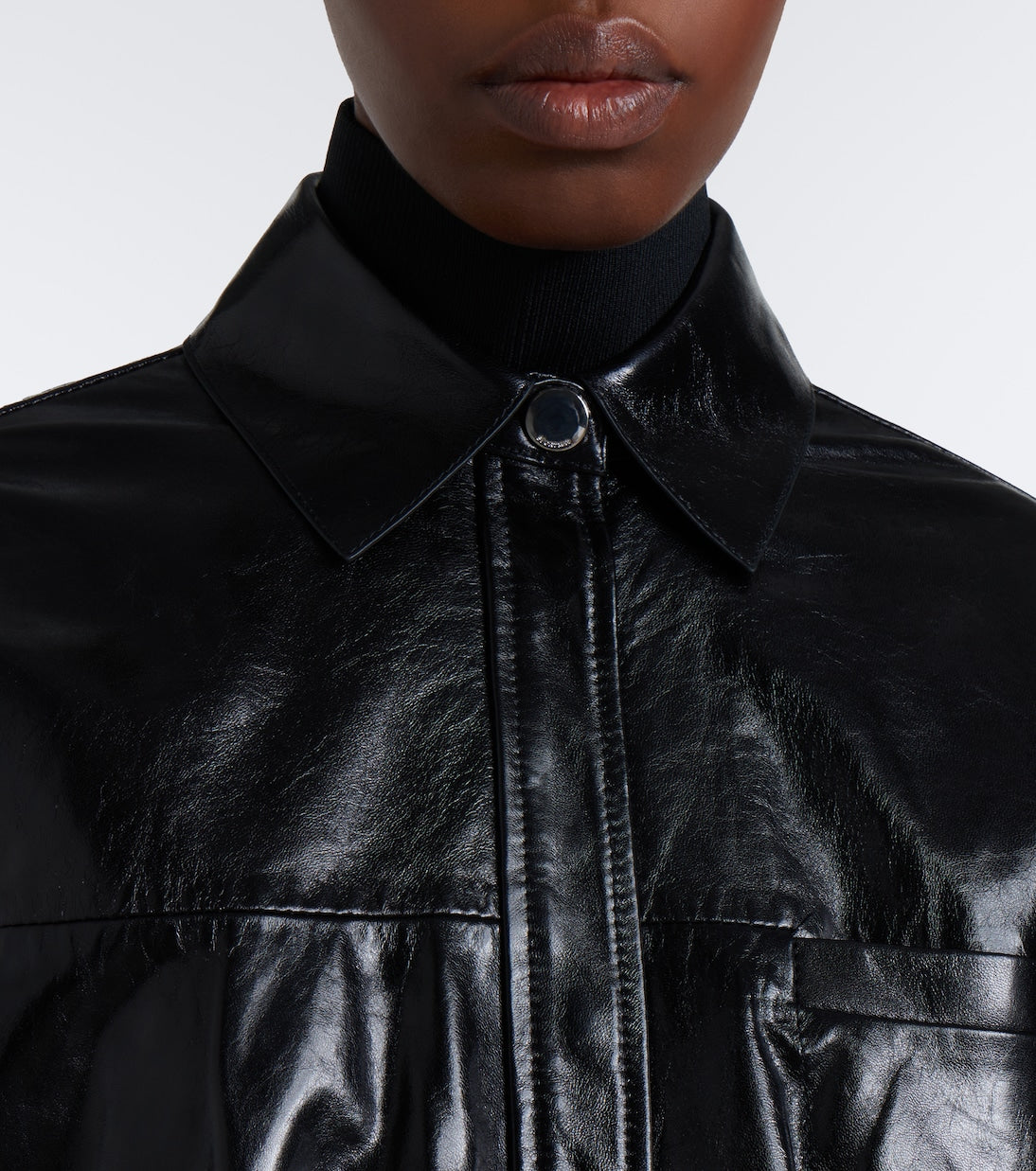 Sportmax - Cropped leather jacket