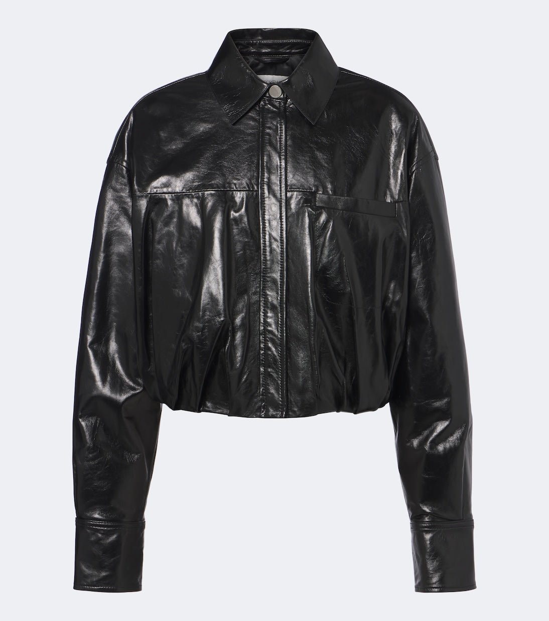 Sportmax - Cropped leather jacket