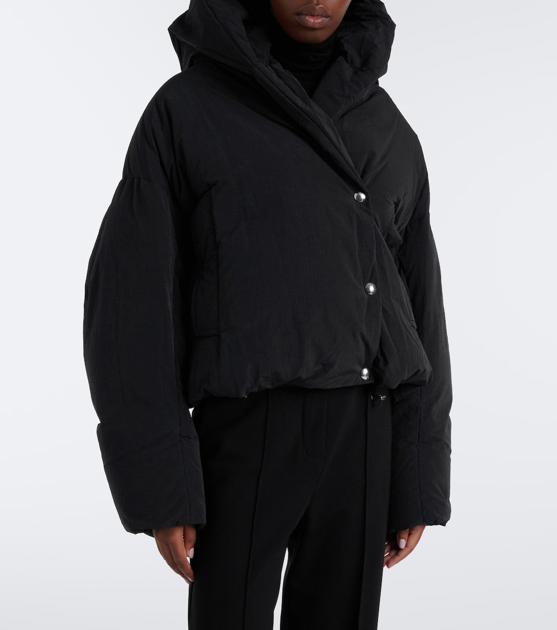 Sportmax - Cropped hooded down jacket