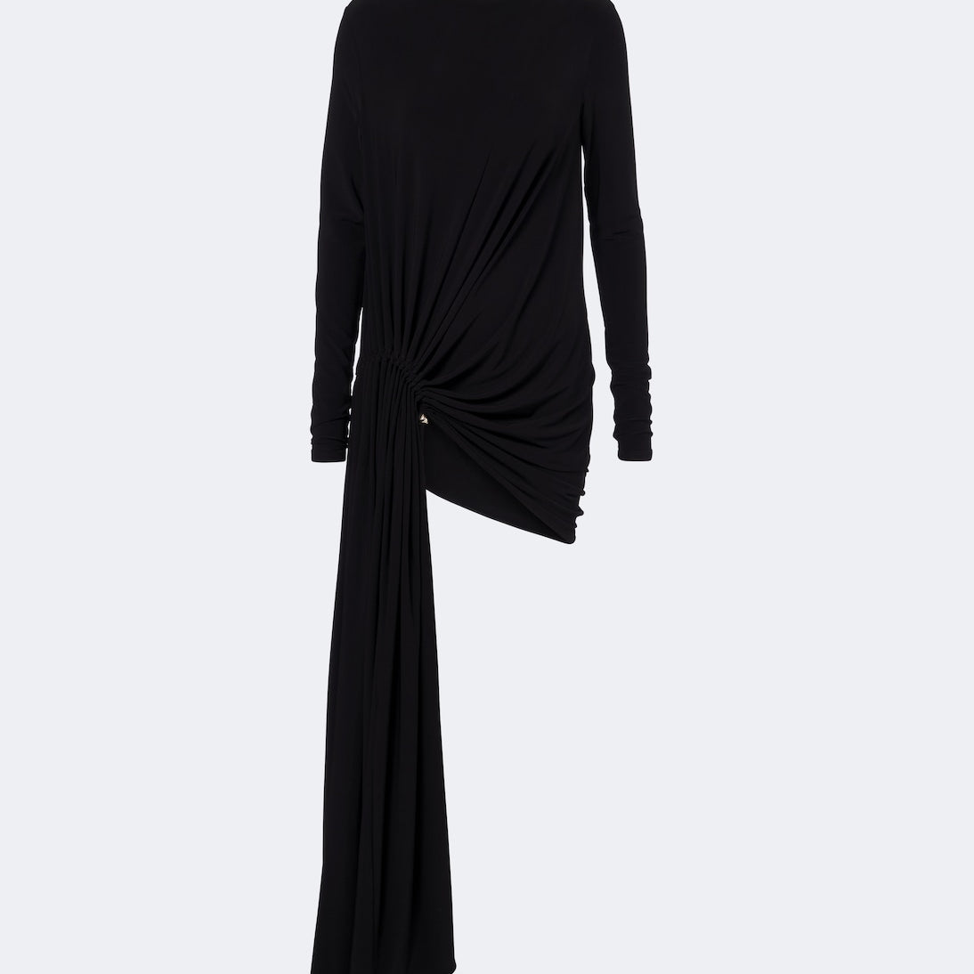 Sportmax - Asymmetric gathered jersey minidress