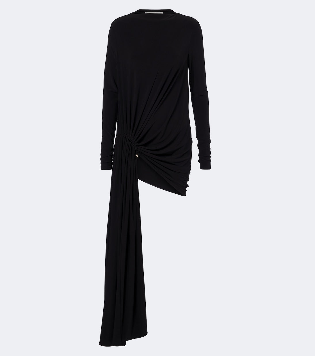 Sportmax - Asymmetric gathered jersey minidress
