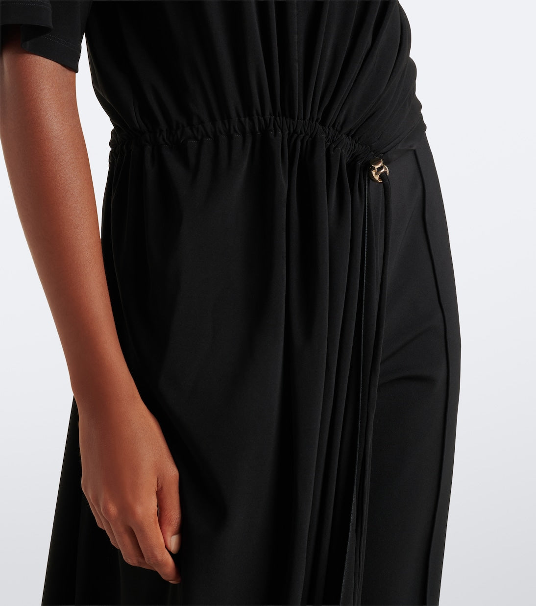 Sportmax - Asymmetric draped jersey top