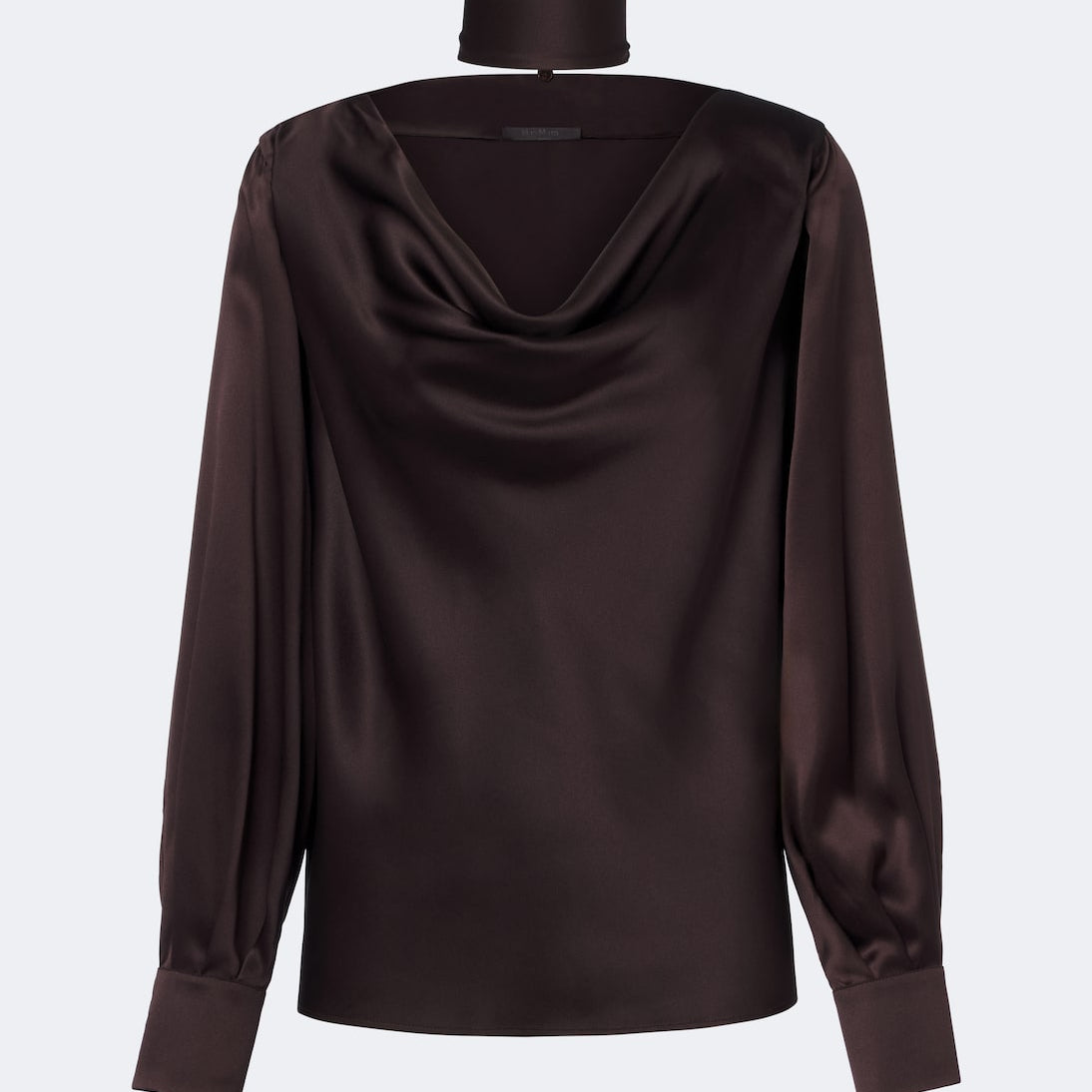 Max Mara - Elegante scarf-detail silk satin blouse