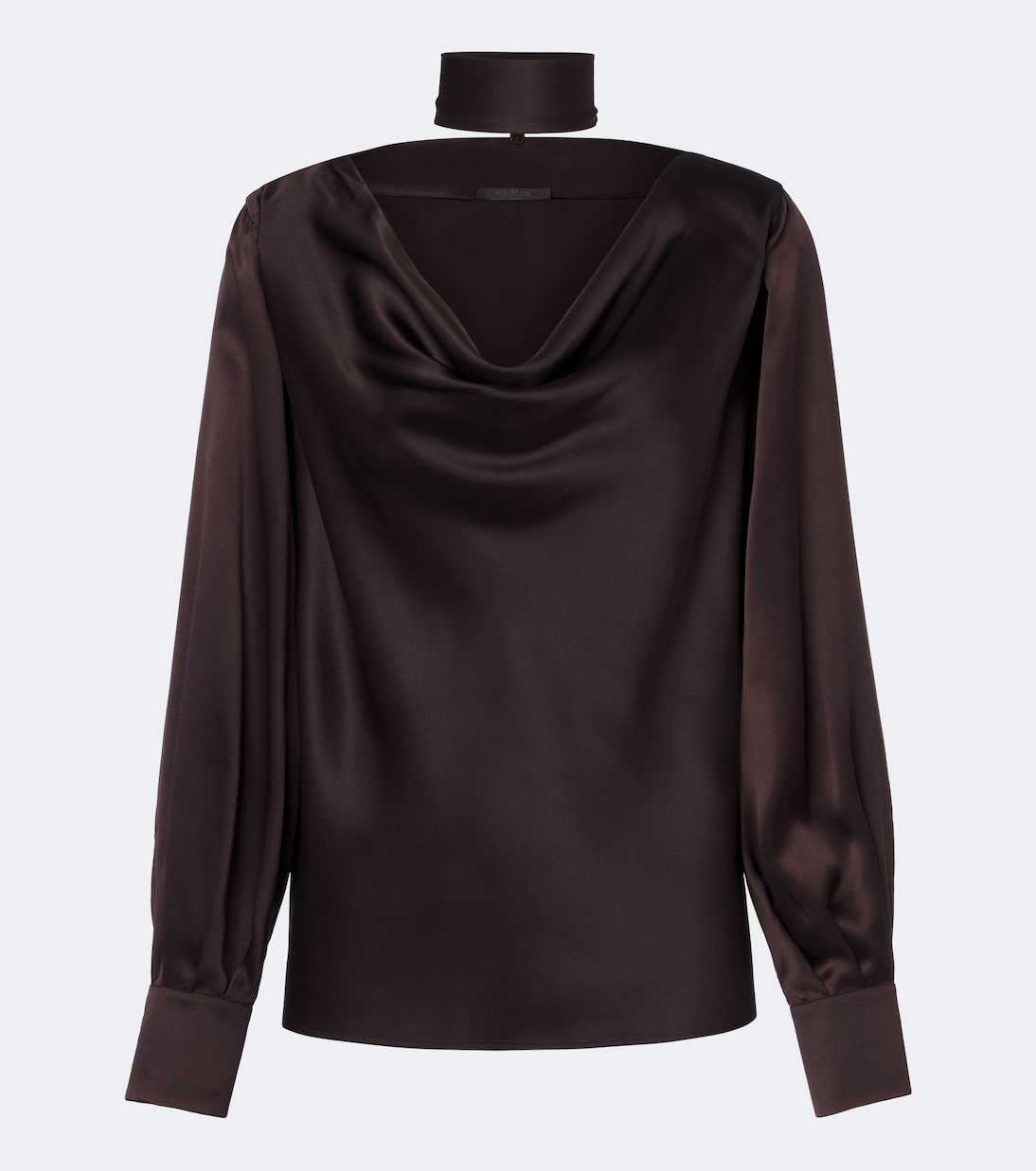 Max Mara - Elegante scarf-detail silk satin blouse