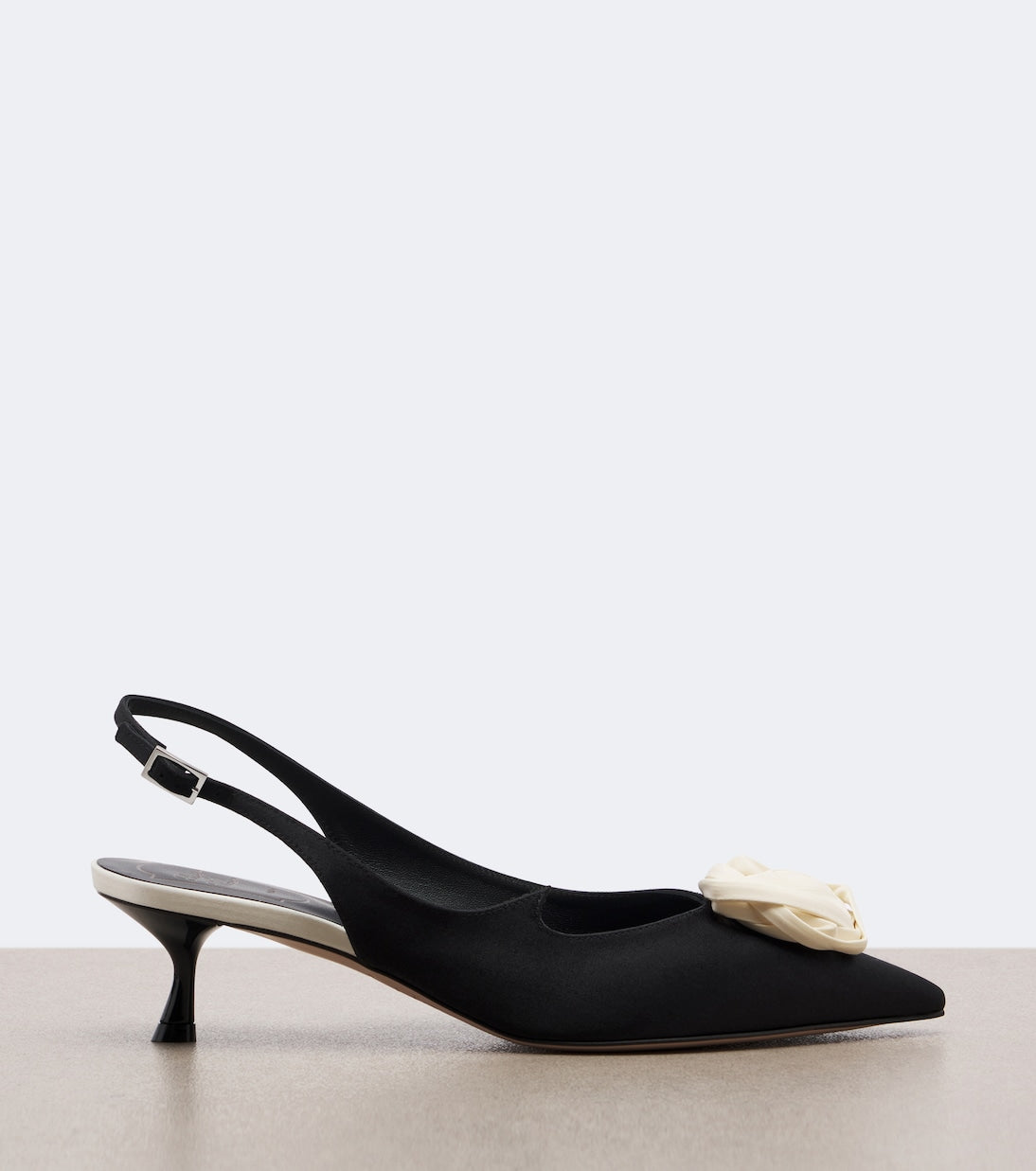 Roger Vivier - Rose Vivier satin slingback pumps