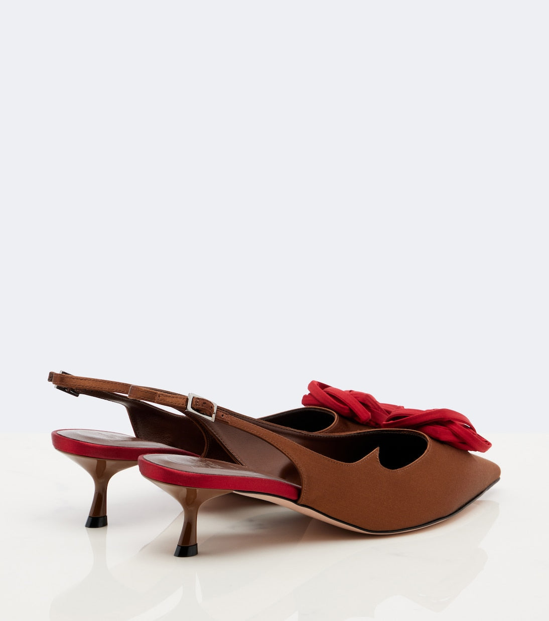 Roger Vivier - Rose Vivier satin slingback pumps