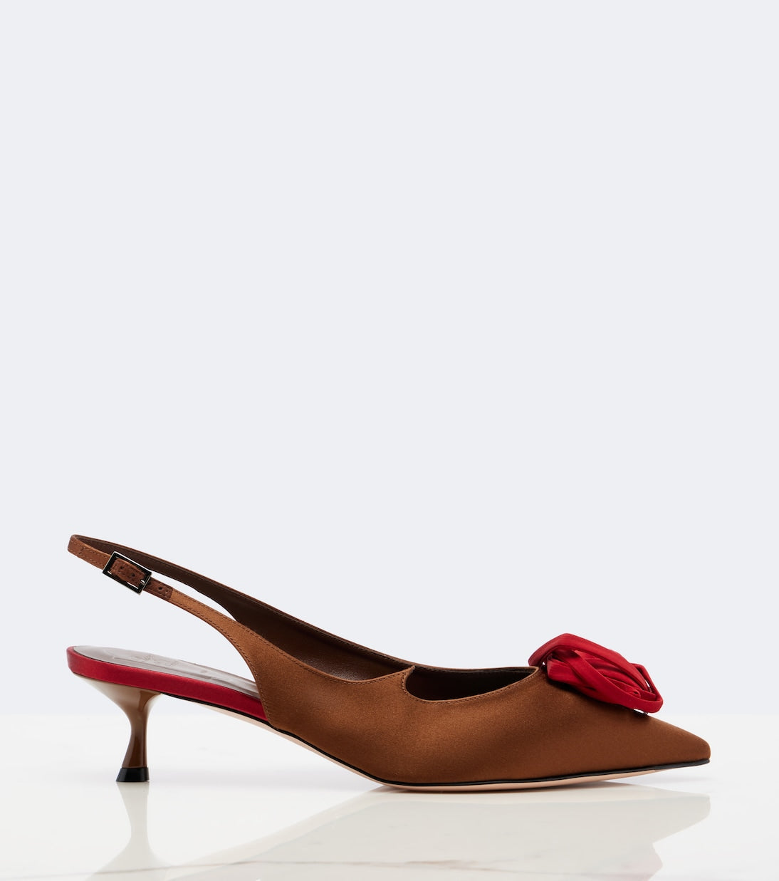 Roger Vivier - Rose Vivier satin slingback pumps