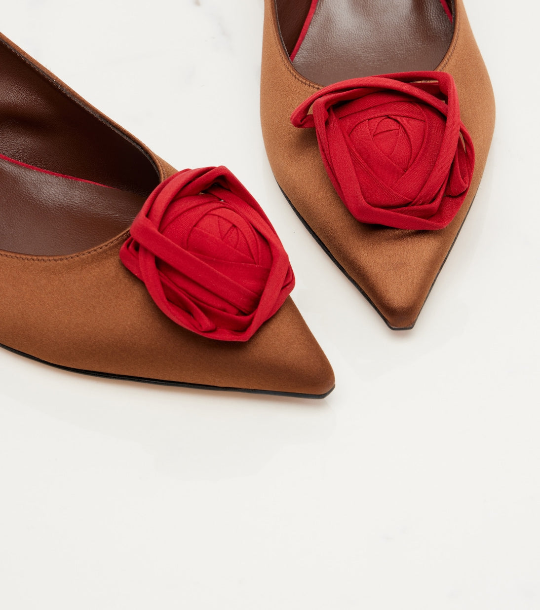 Roger Vivier - Rose Vivier satin slingback pumps