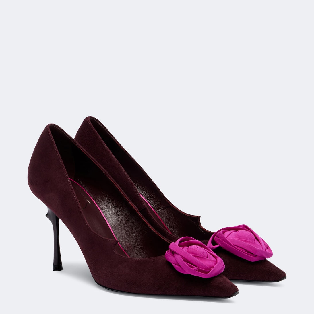 Roger Vivier - Rose Vivier floral-appliqué suede pumps
