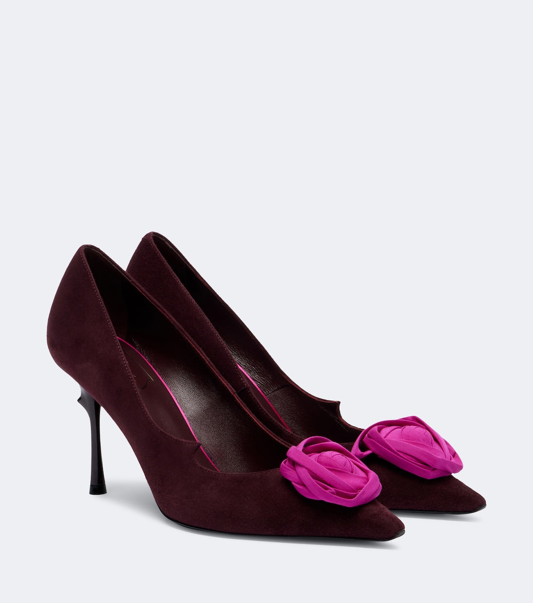Roger Vivier - Rose Vivier floral-appliqué suede pumps