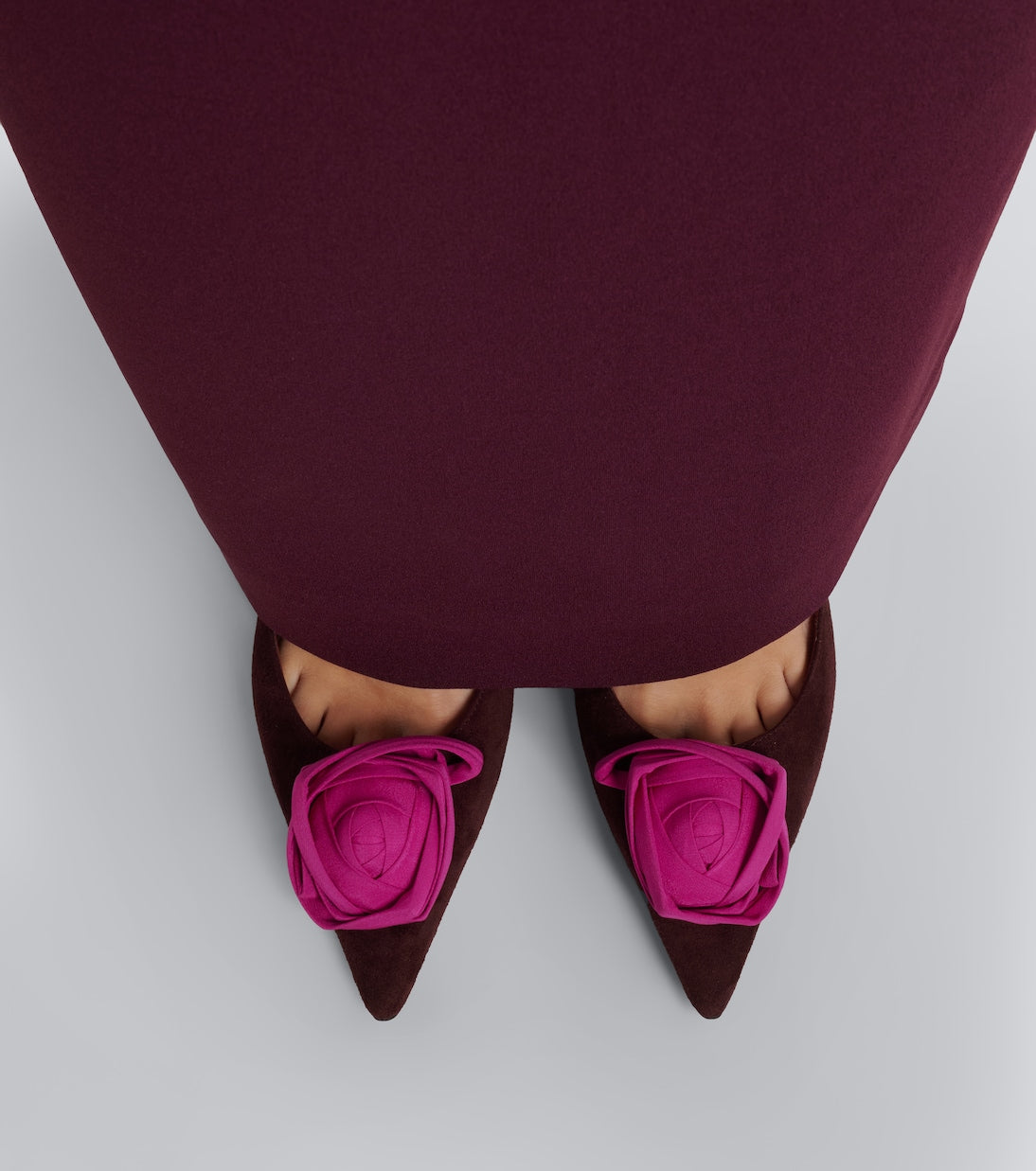 Roger Vivier - Rose Vivier floral-appliqué suede pumps
