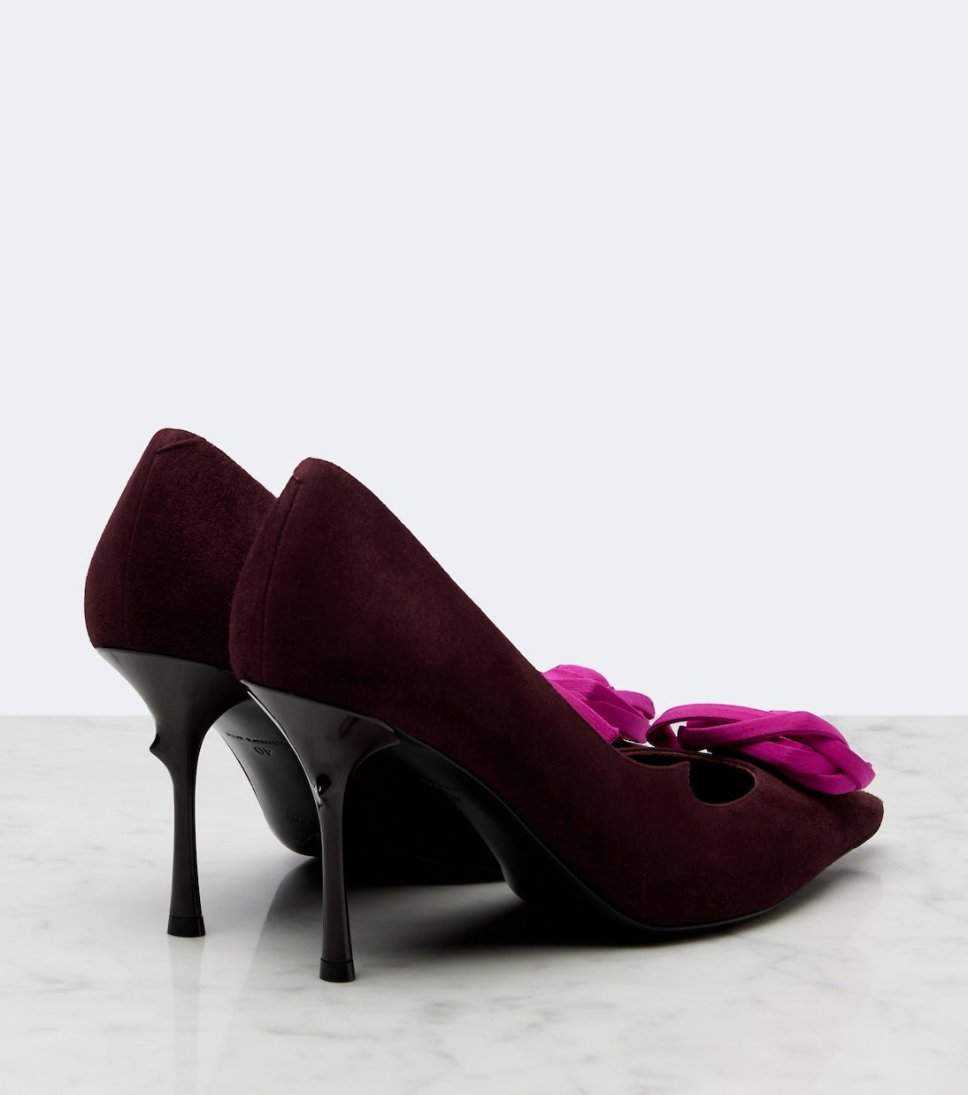 Roger Vivier - Rose Vivier floral-appliqué suede pumps