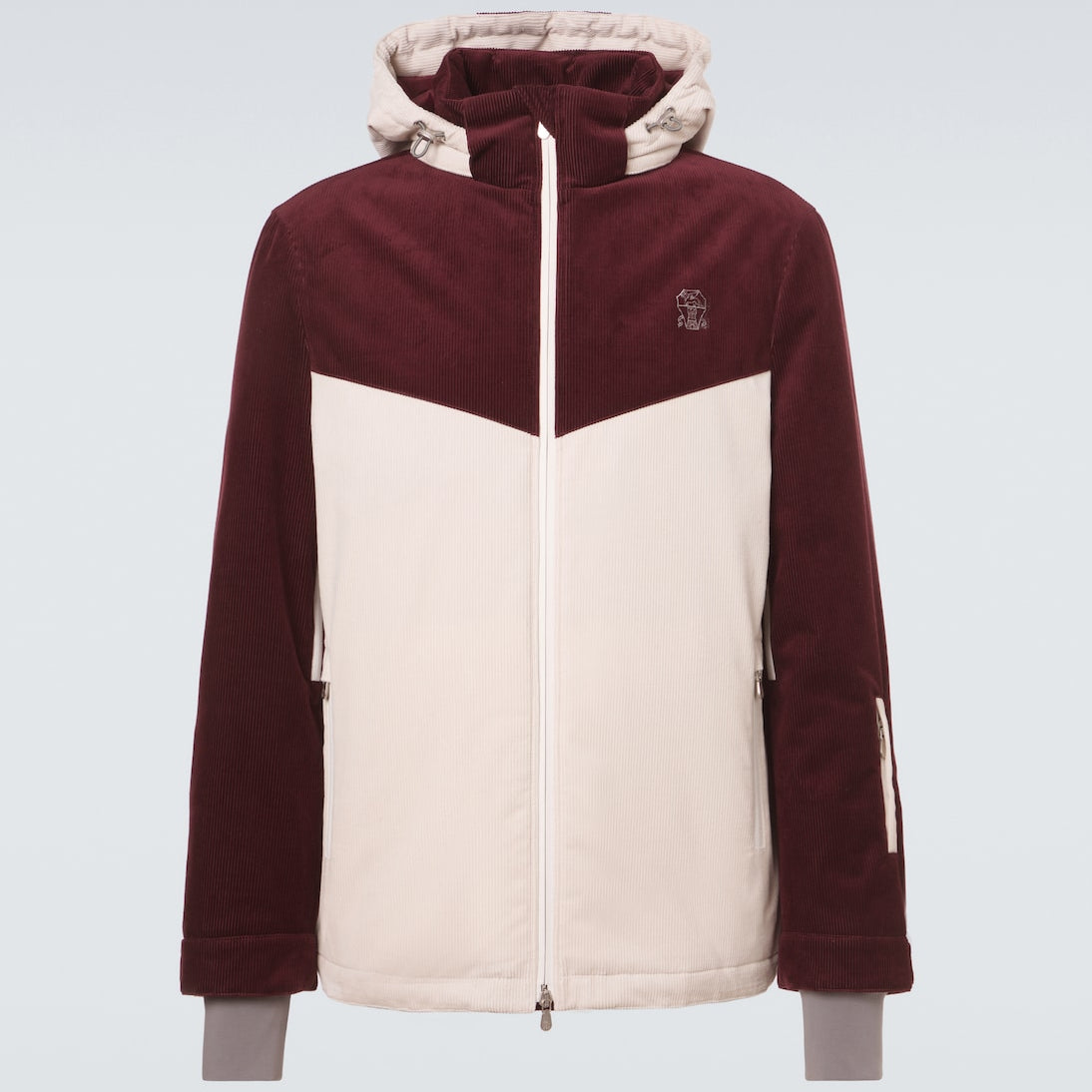 Brunello Cucinelli - Hooded cotton corduroy ski jacket