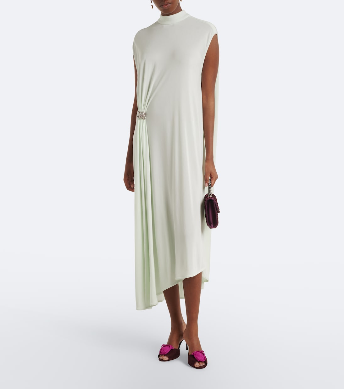 Roger Vivier - Rose Vivier suede mules