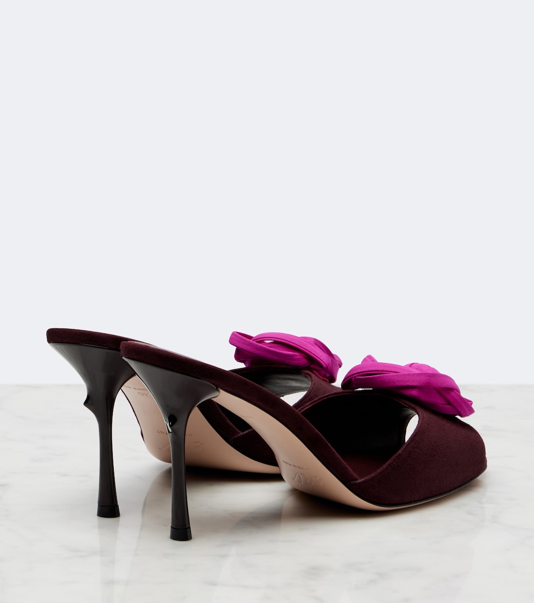 Roger Vivier - Rose Vivier suede mules