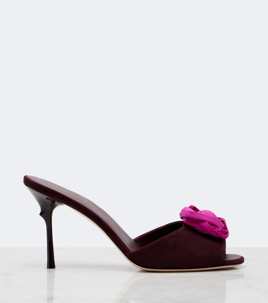 Roger Vivier - Rose Vivier suede mules