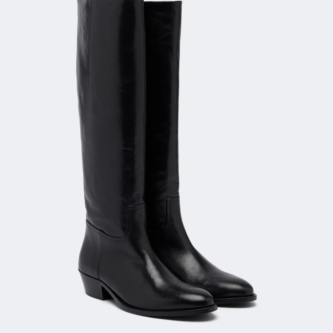 JUDE - Den leather knee-high boots