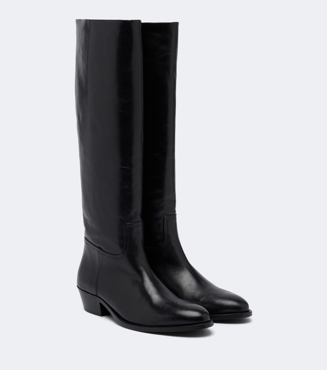 JUDE - Den leather knee-high boots