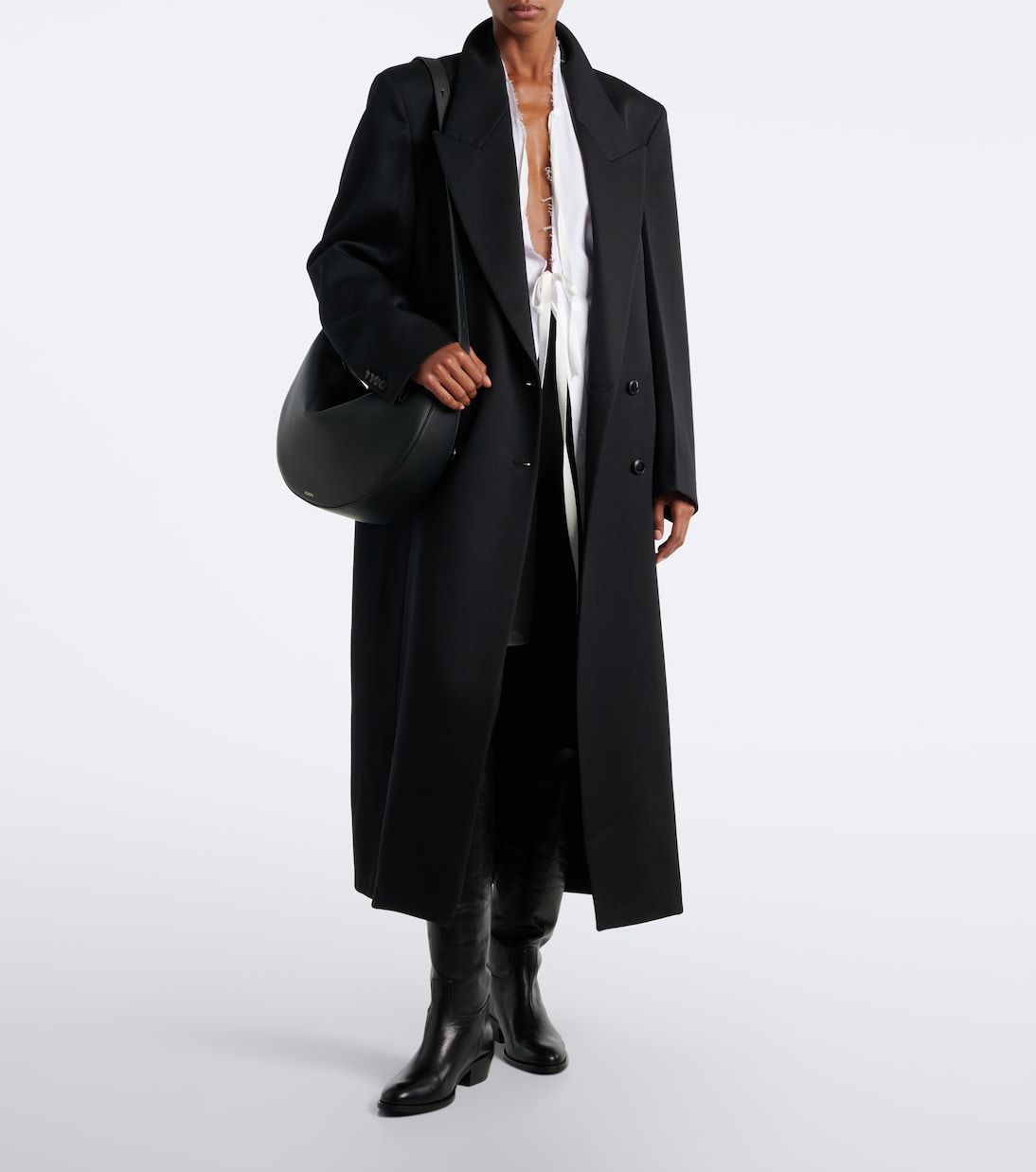 JUDE - Den leather knee-high boots