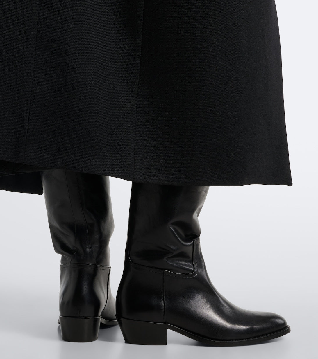 JUDE - Den leather knee-high boots