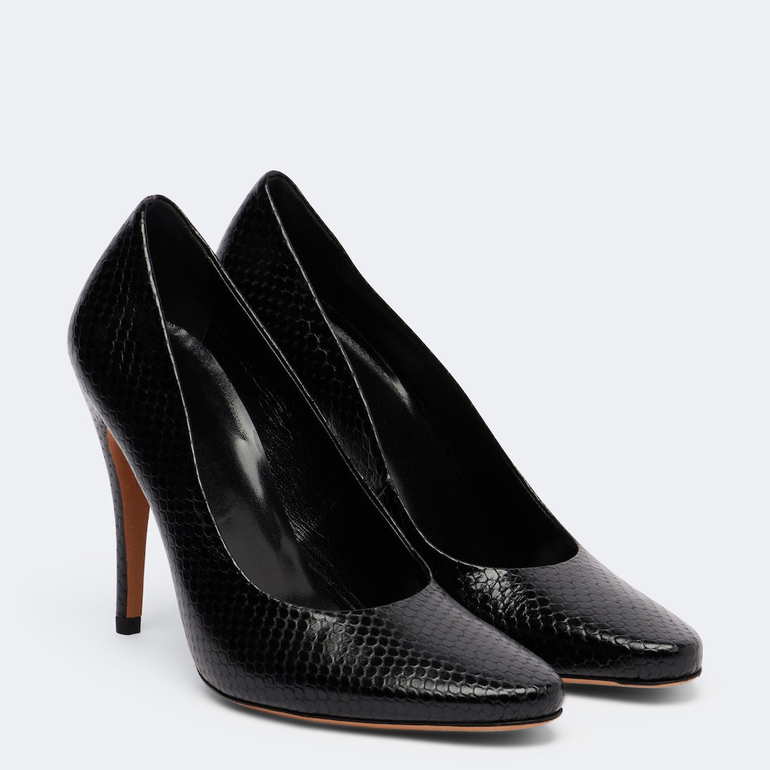 JUDE - Jerry snake-effect leather pumps