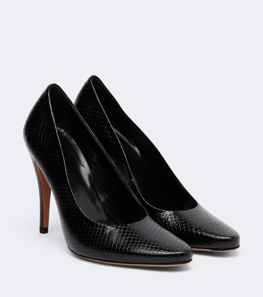 JUDE - Jerry snake-effect leather pumps