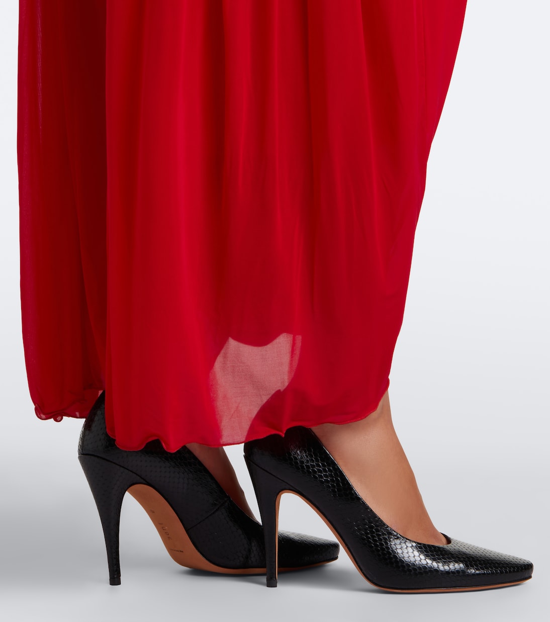 JUDE - Jerry snake-effect leather pumps