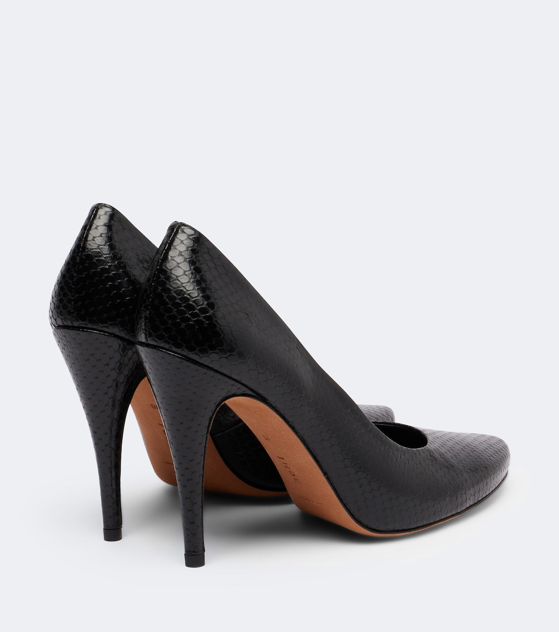 JUDE - Jerry snake-effect leather pumps
