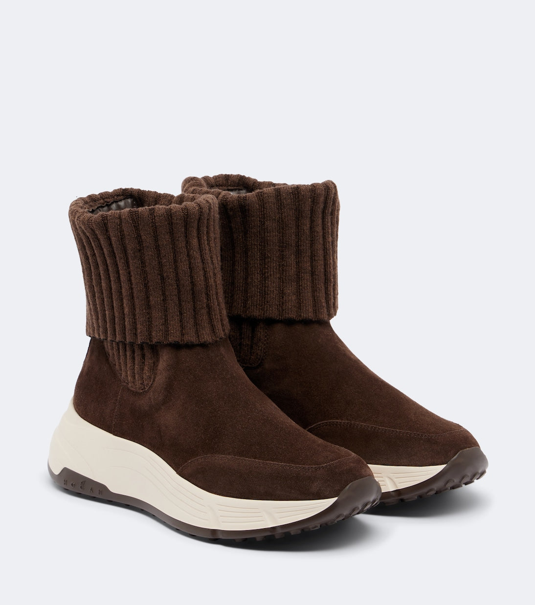 Hogan - H669 knitted suede ankle boots